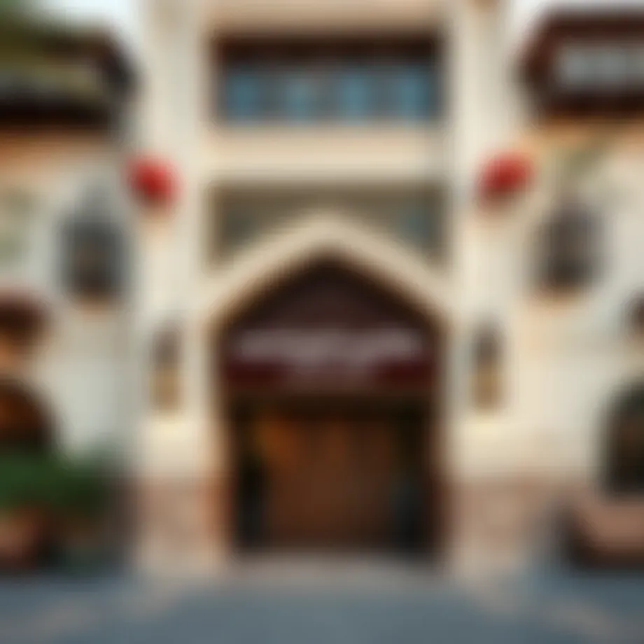 Exterior of مطعم الاصيل ابو هيل showcasing traditional architecture